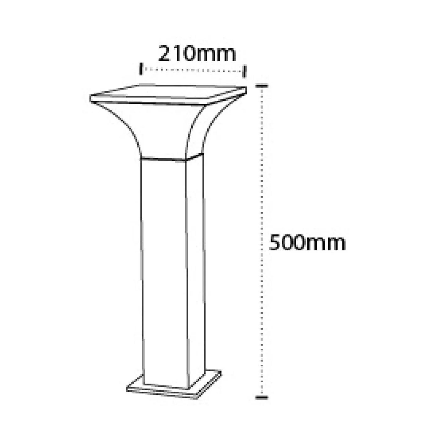 10270-Sqaure-500mm Garden Bollards