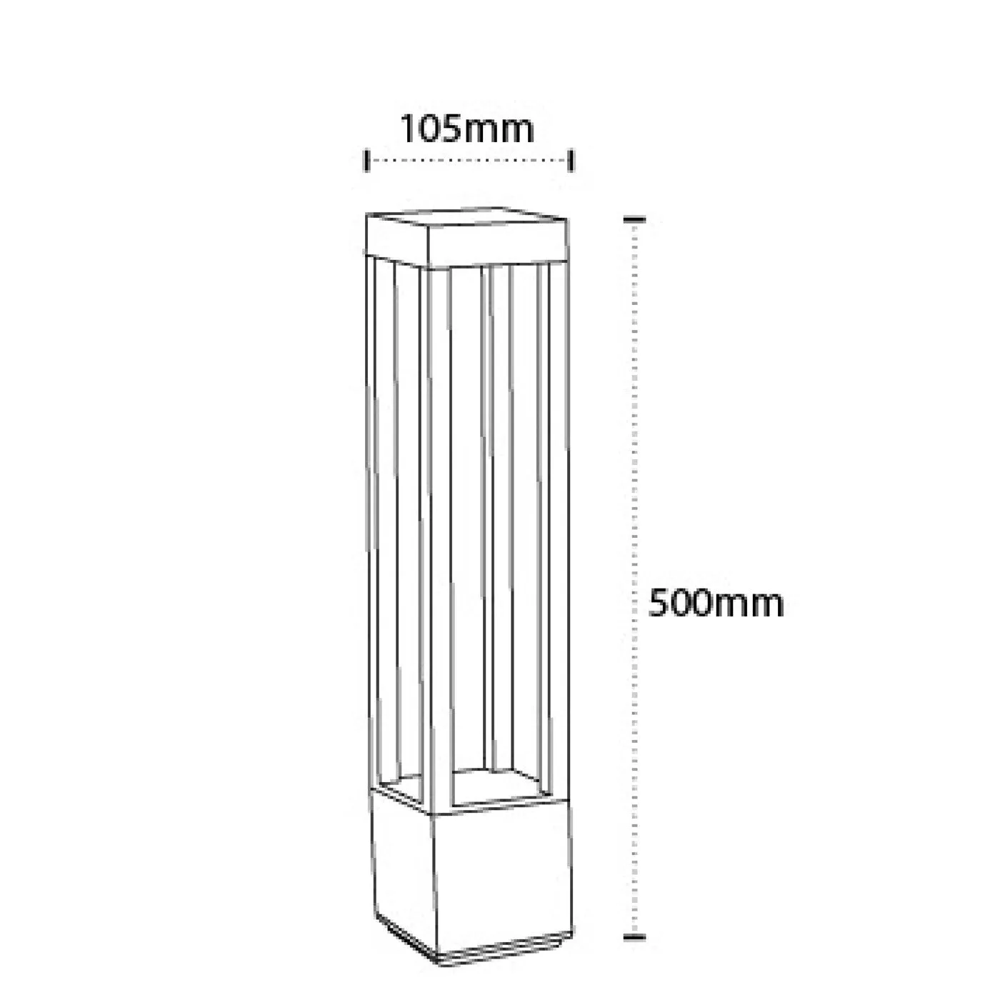 103500-12w-500mm 12w Garden Bollards