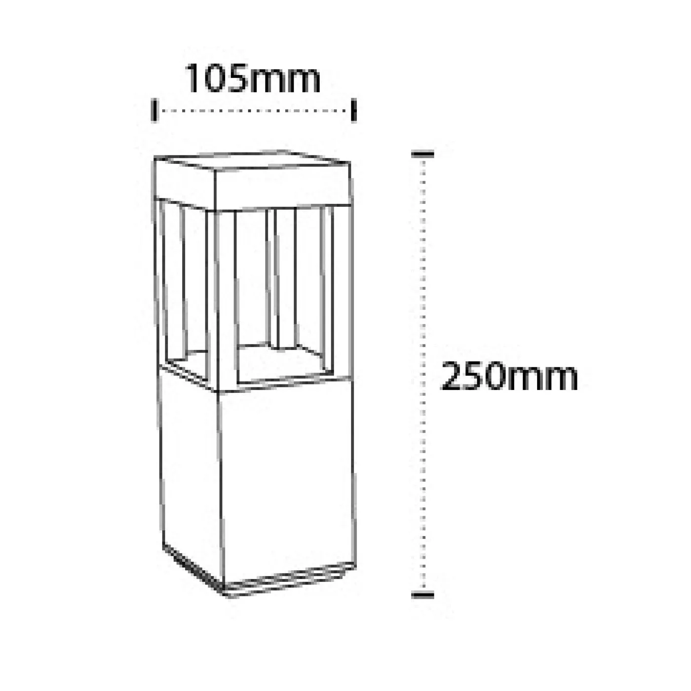 104545-12w-250mm 12w Garden Bollards