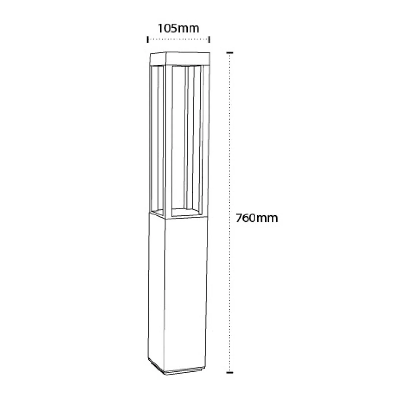 104545-12w-750mm 12w Garden Bollards