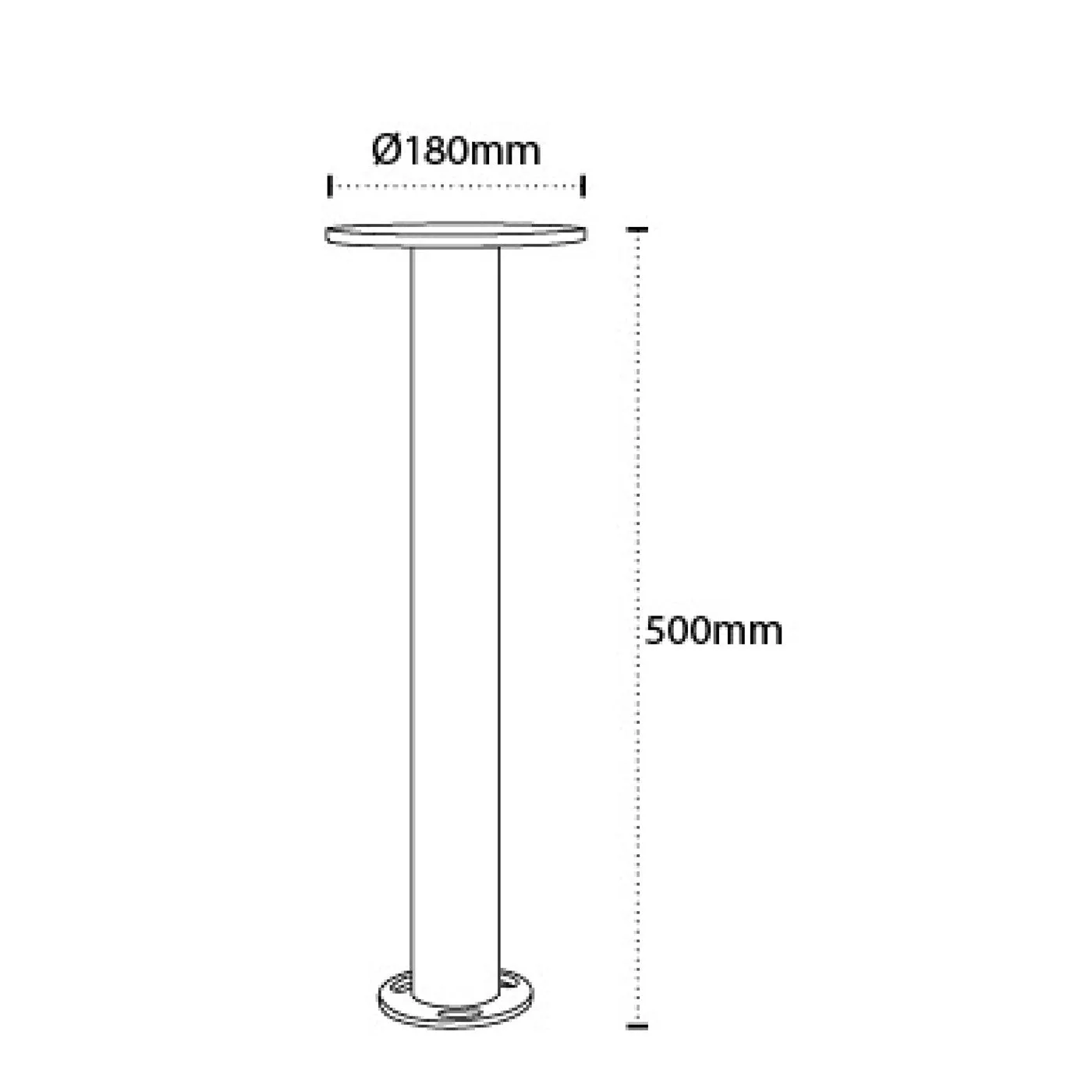 107080- 500mm 12w Garden Bollards