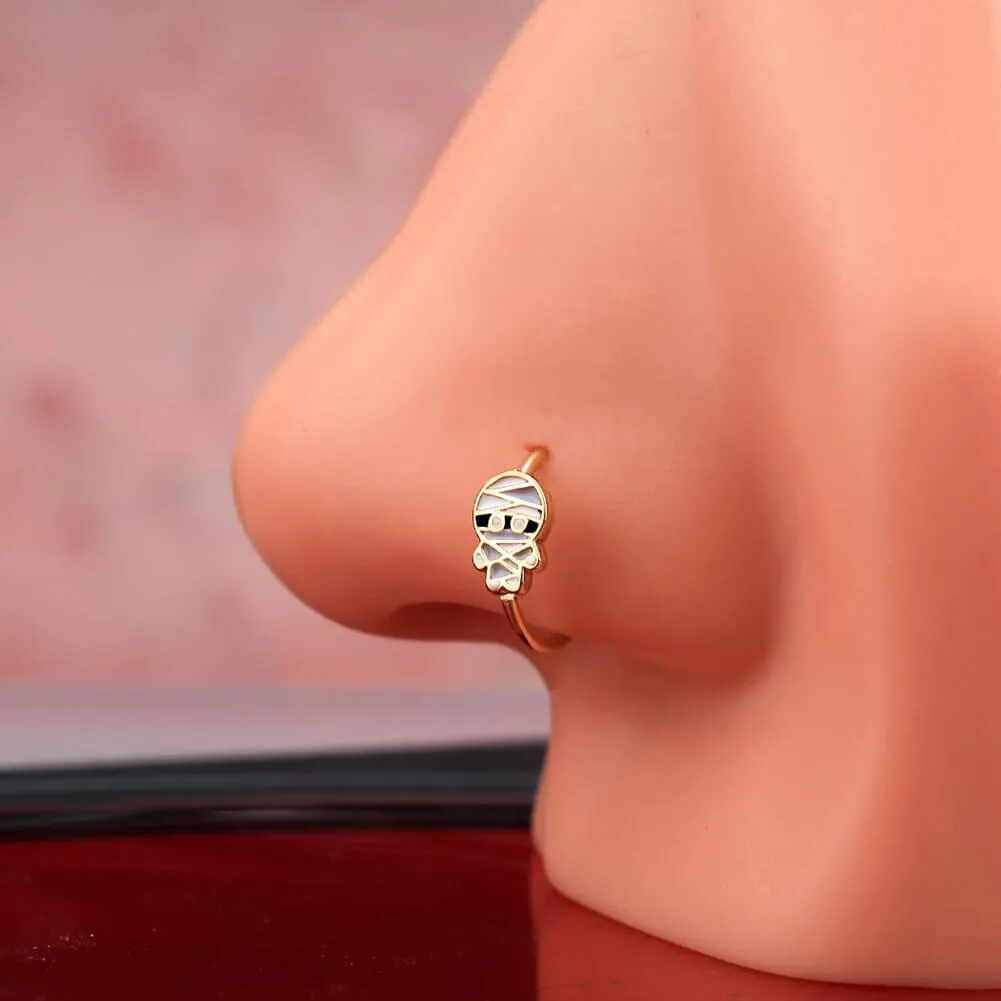 20G Ghost/ Mummy/ Pumpkin Lamp Nose Ring