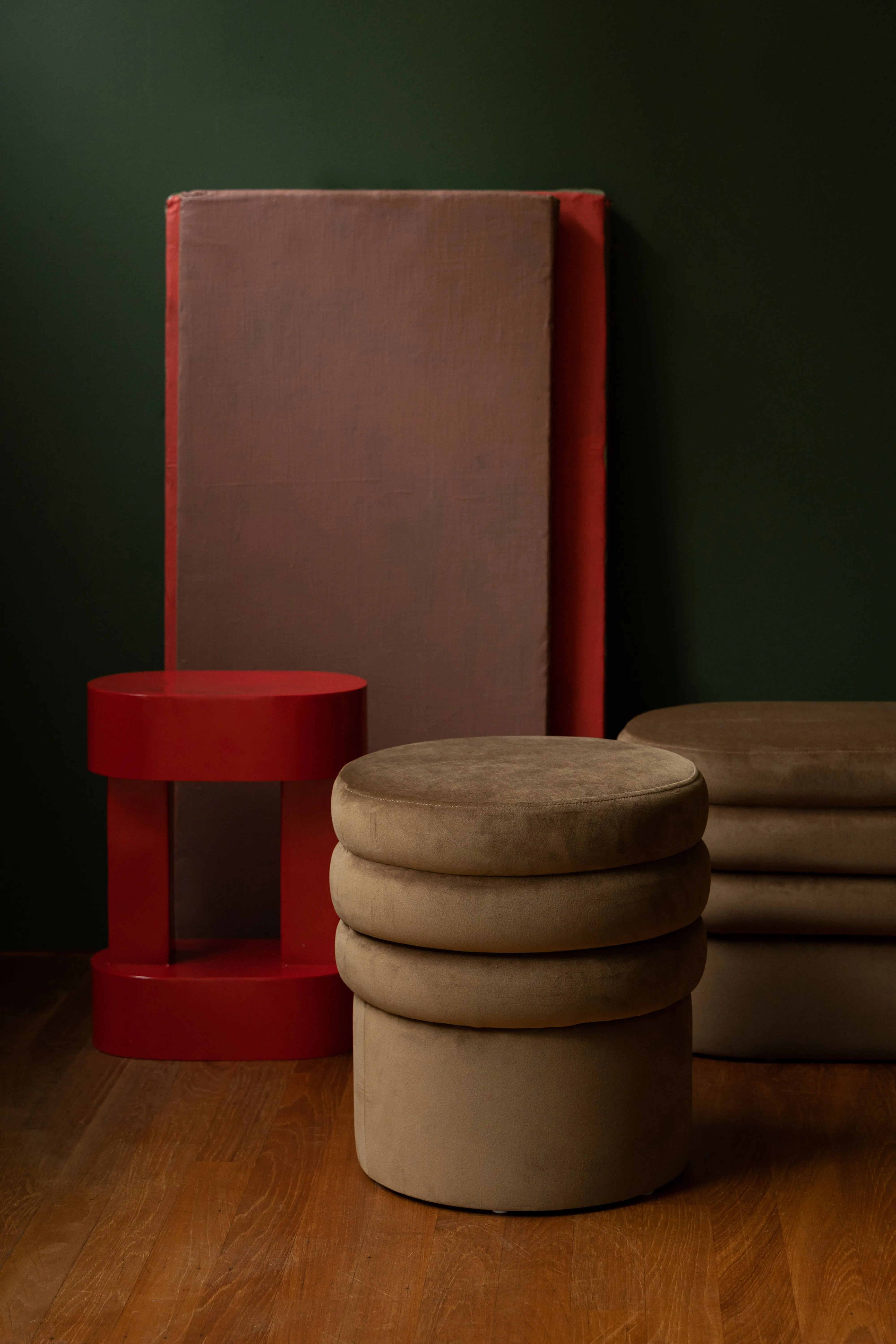 Aditi Velvet Stool/ Pouf Bench