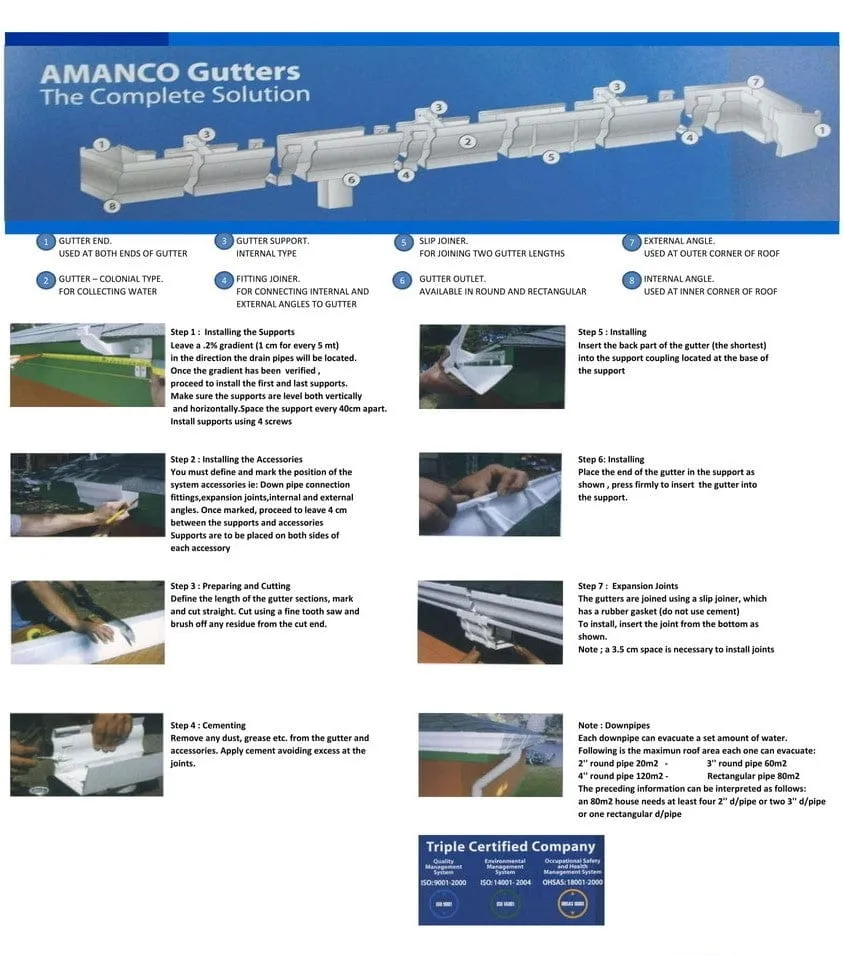 AMANCO Gutter Outside Angle - 352513