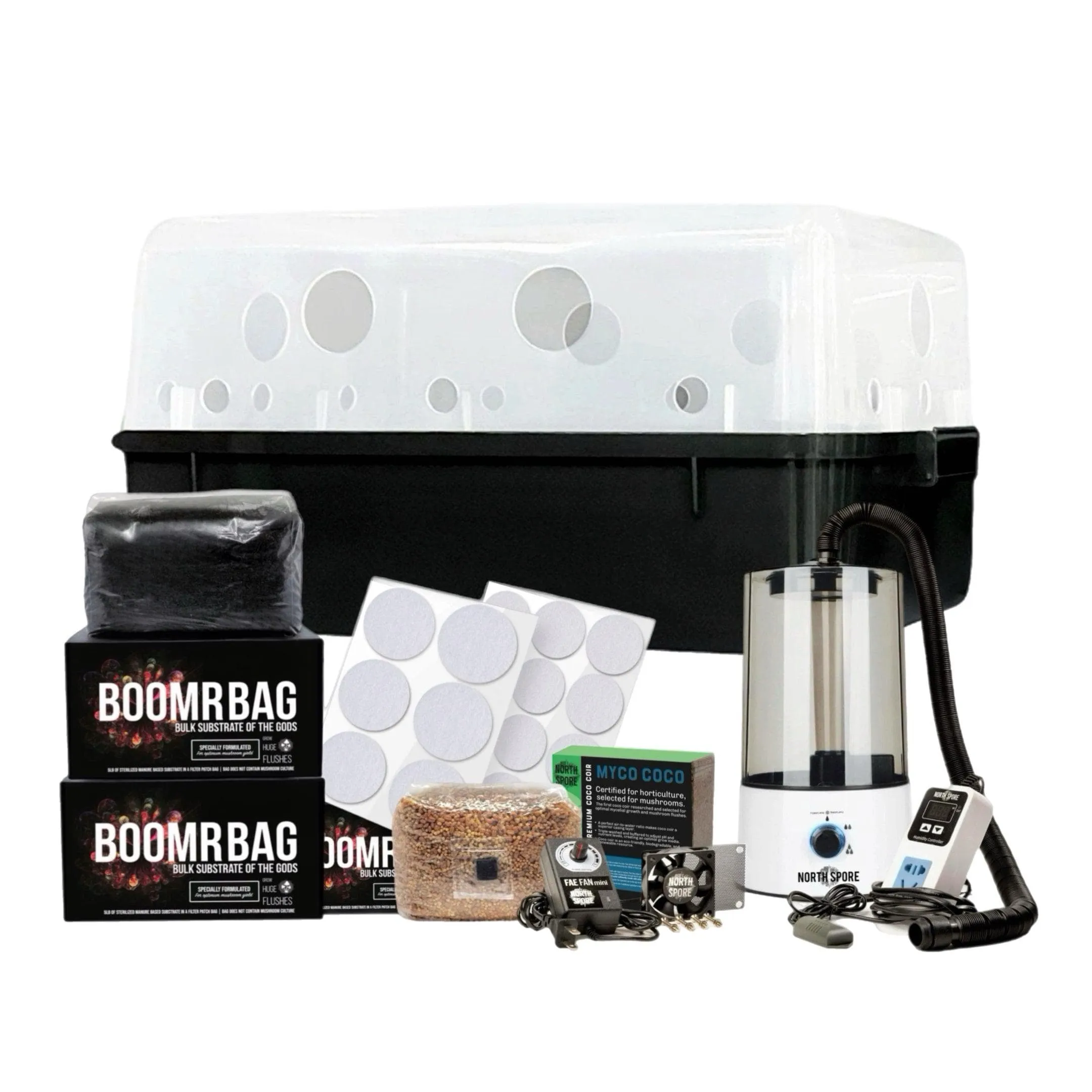 Automated 'Boomr Bin'   Dung-Loving Substrates Monotub Kit