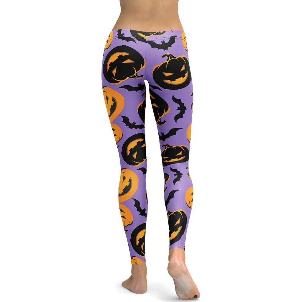 Bats and Jack O'Lanterns Leggings