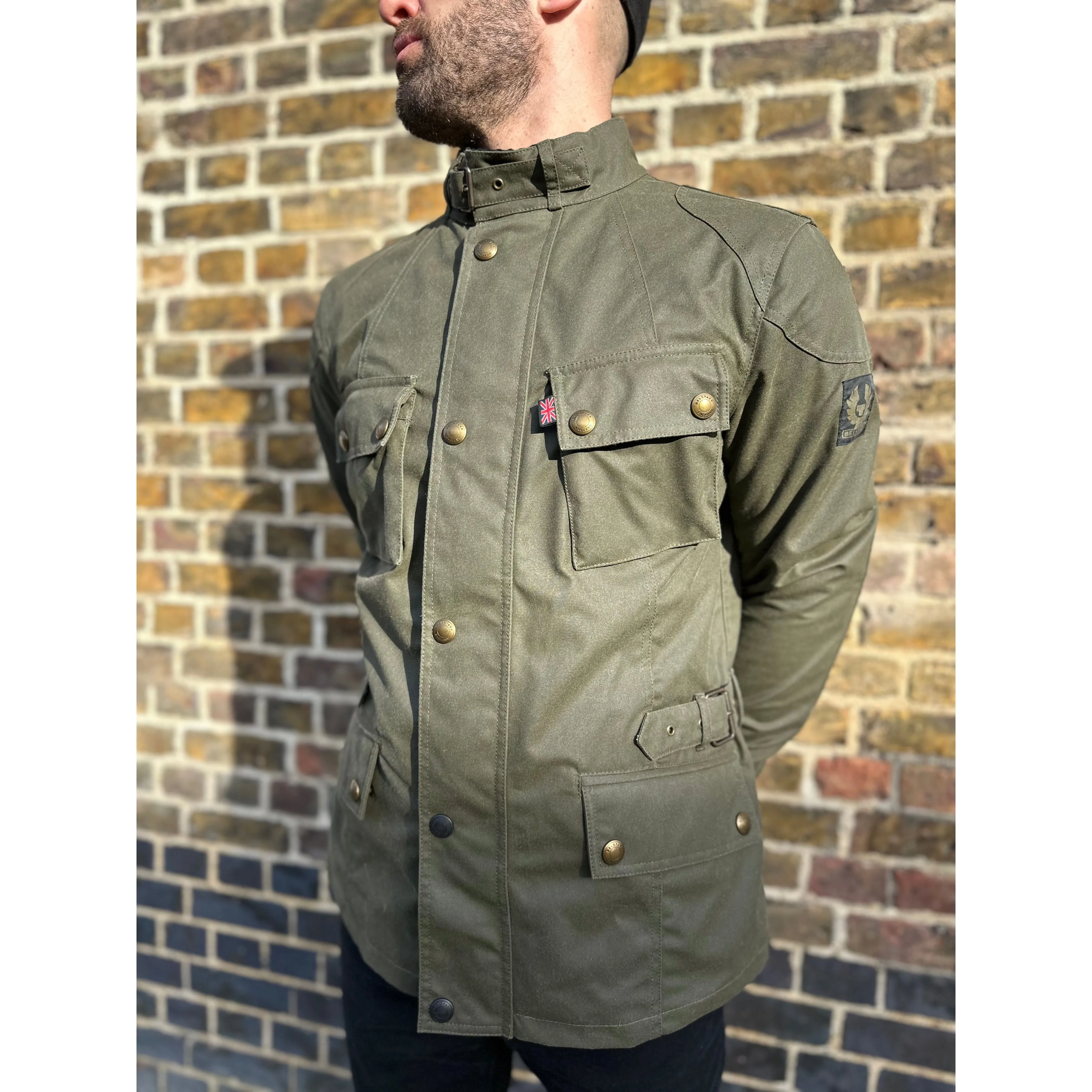 Belstaff - Crosby Forest Motorcycle Waxed Cotton Green - Jacket