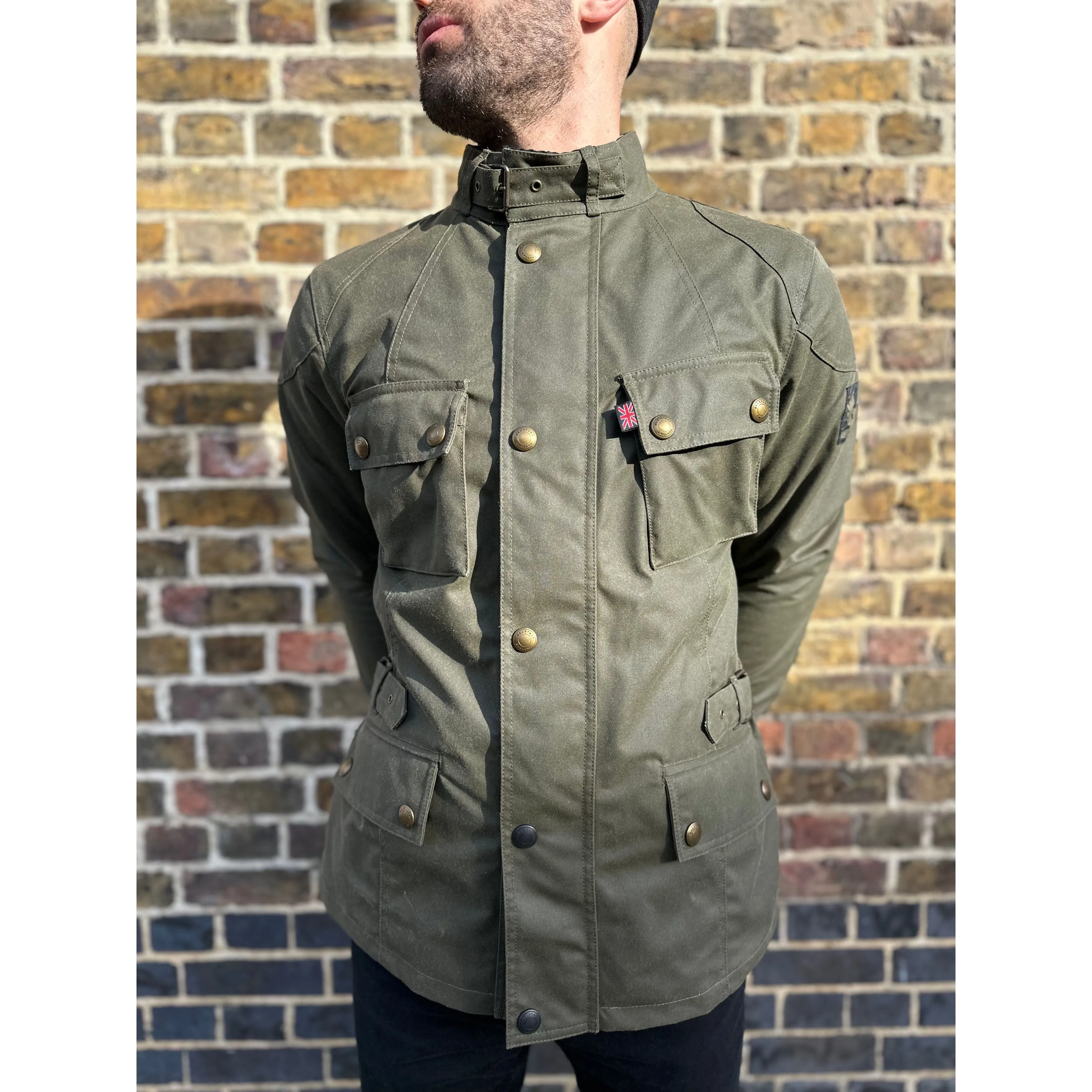 Belstaff - Crosby Forest Motorcycle Waxed Cotton Green - Jacket