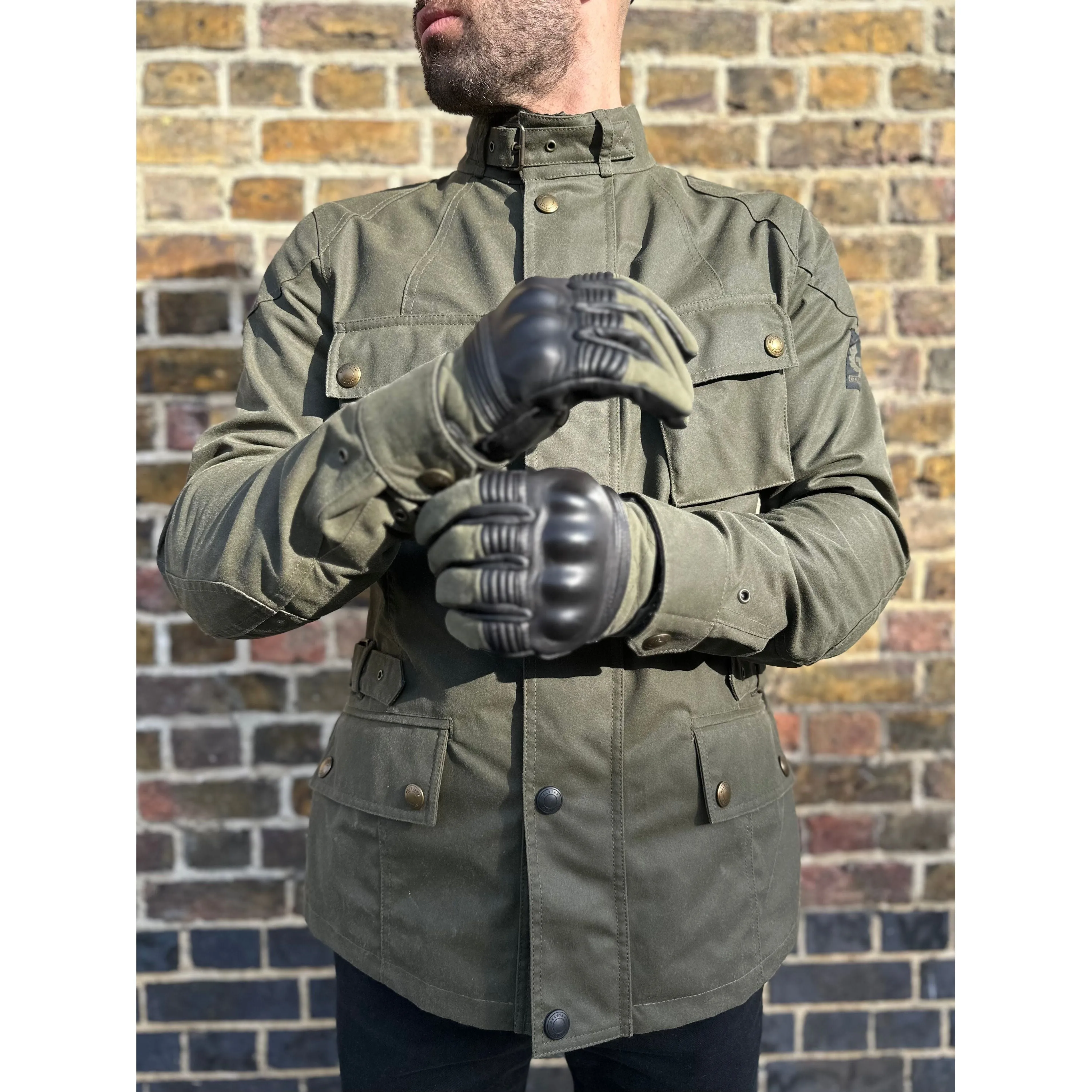 Belstaff - Crosby Forest Motorcycle Waxed Cotton Green - Jacket