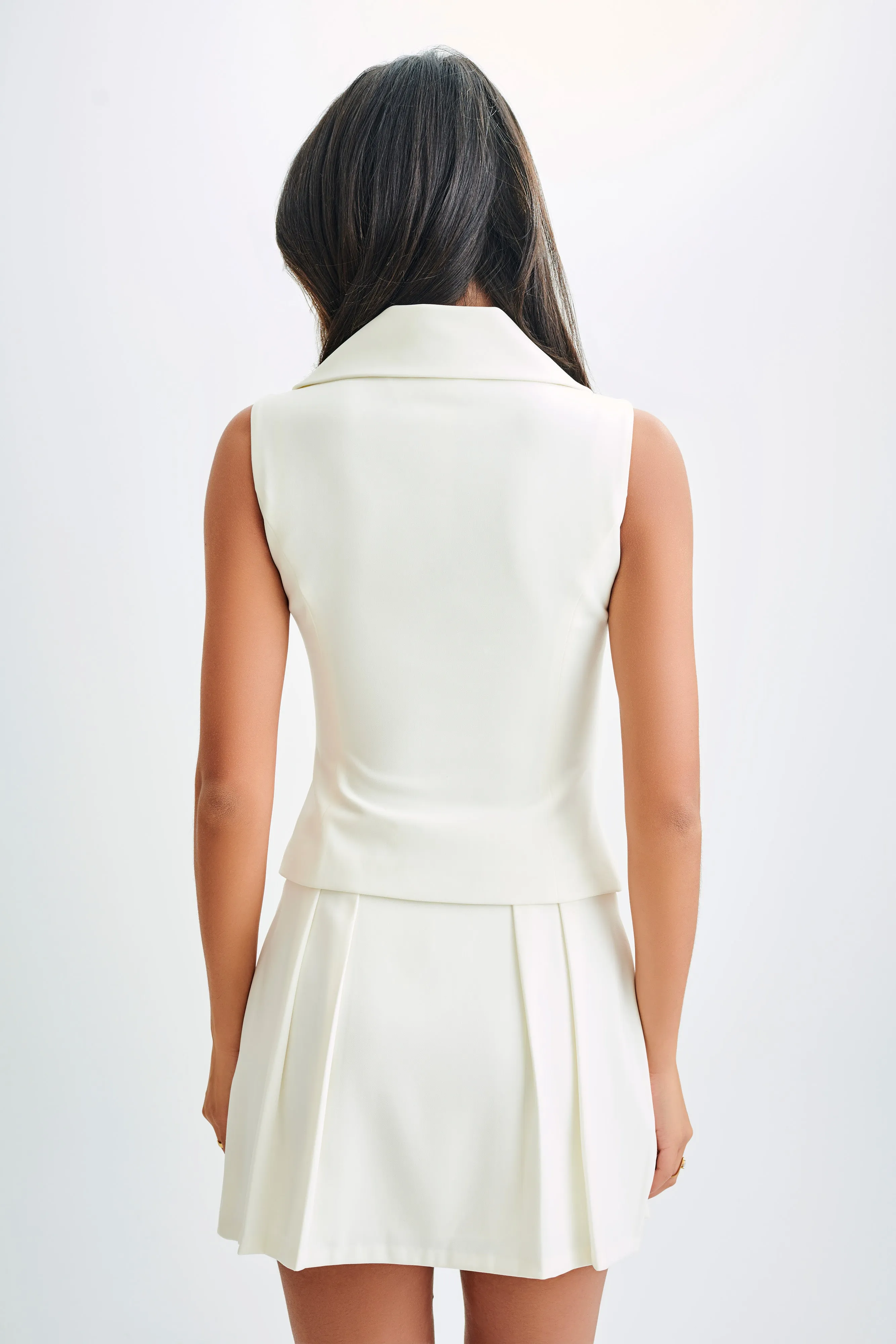 Berkley Suiting Mini Skirt - Ivory