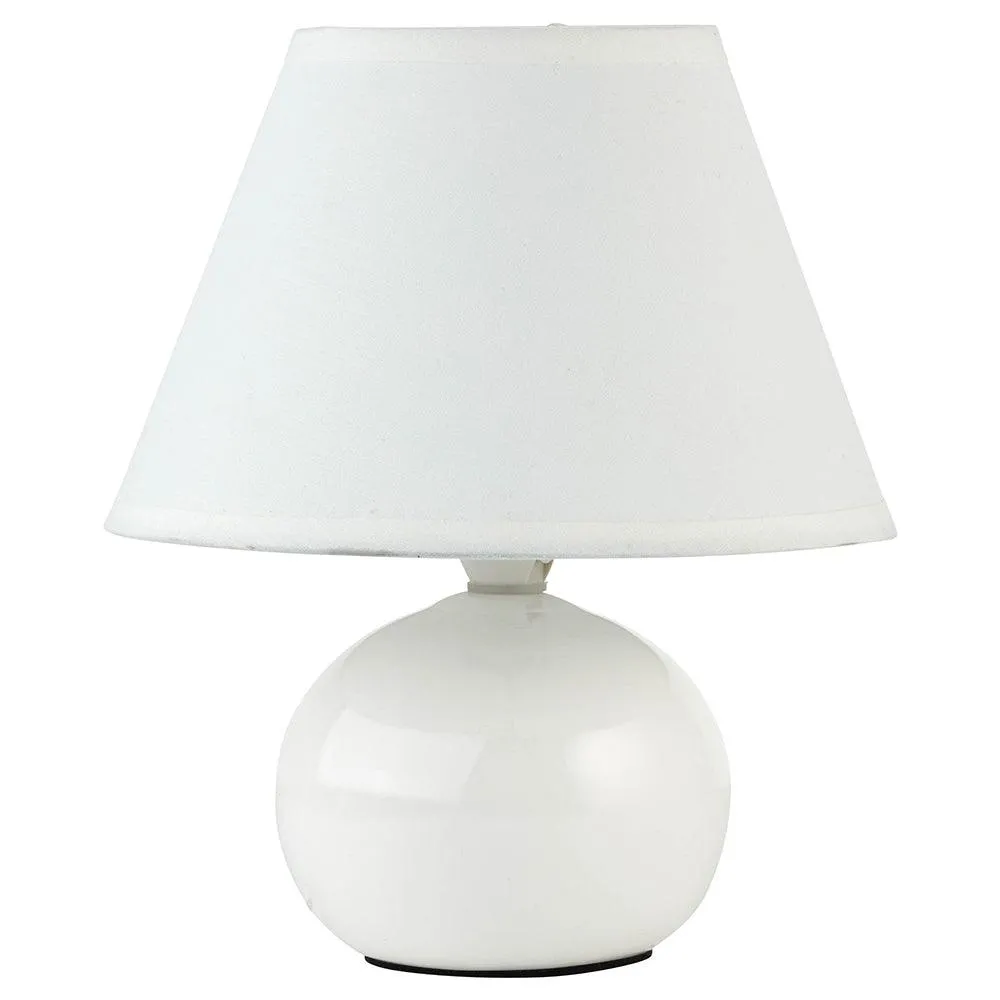 Brilliant 1 Light 40W Primo Table Lamp - White | A-61047/05