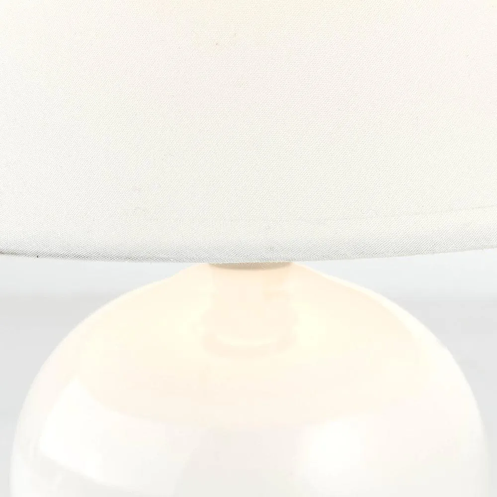 Brilliant 1 Light 40W Primo Table Lamp - White | A-61047/05