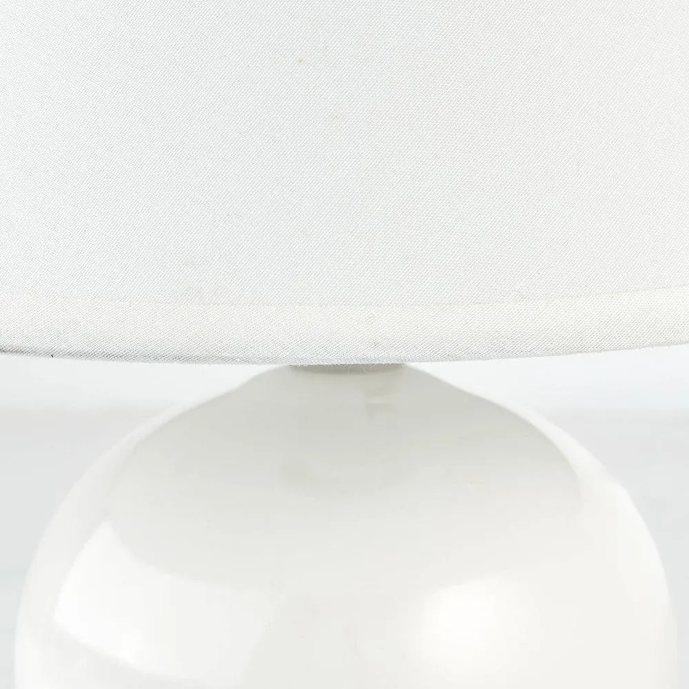 Brilliant 1 Light 40W Primo Table Lamp - White | A-61047/05