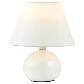 Brilliant 1 Light 40W Primo Table Lamp - White | A-61047/05