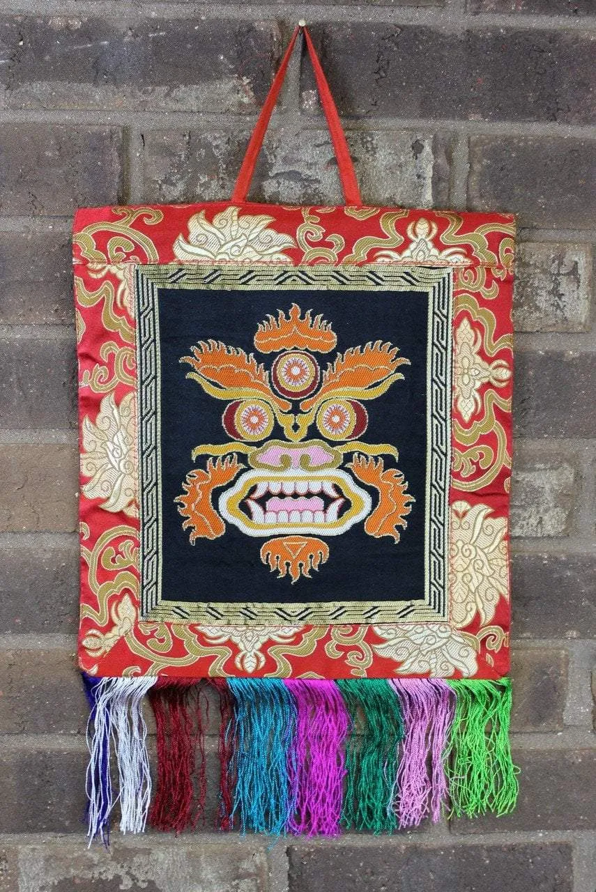 Brocade Mahakala Wall Hanging