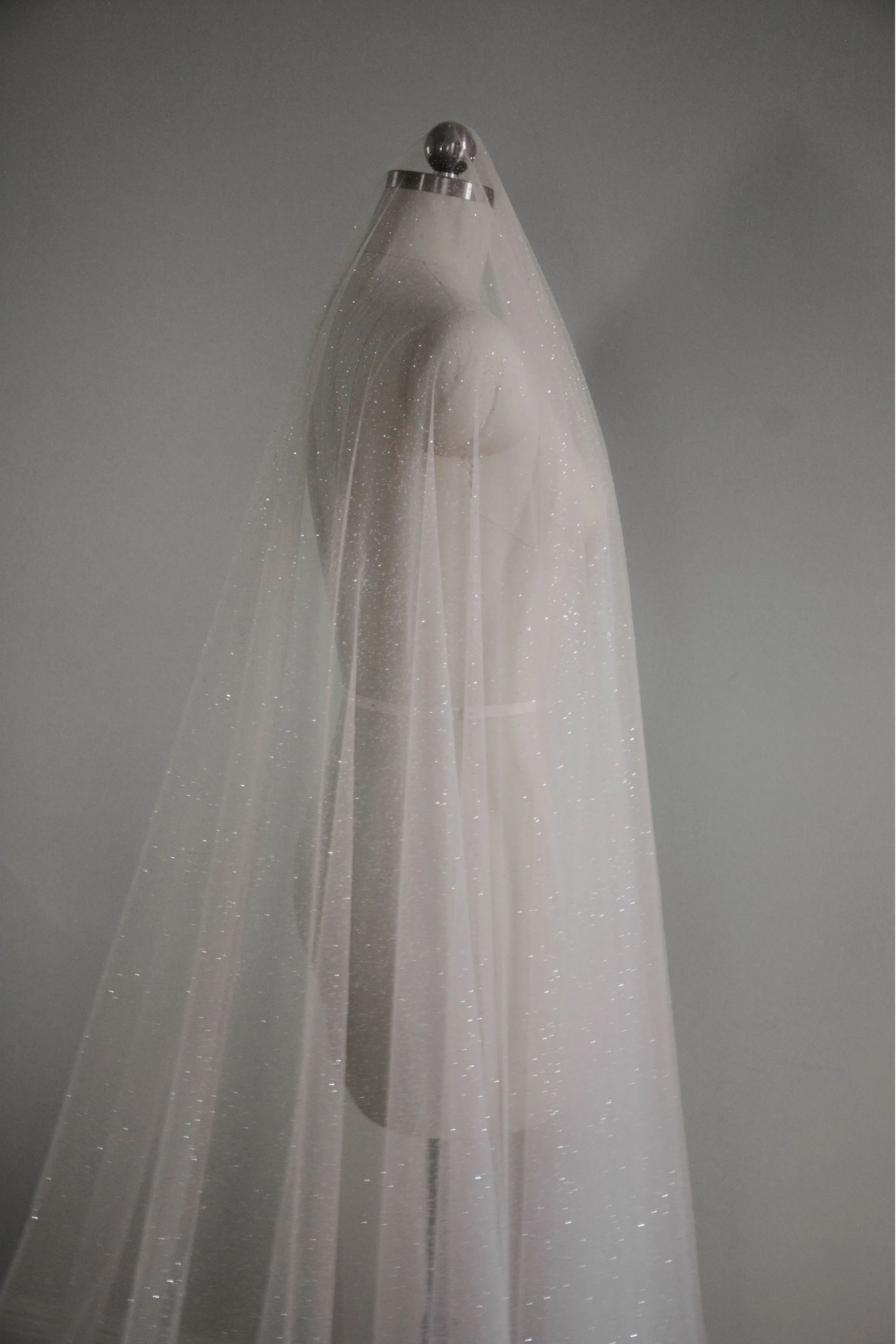 CAPELLA | Sparkling Wedding Veil with Blusher