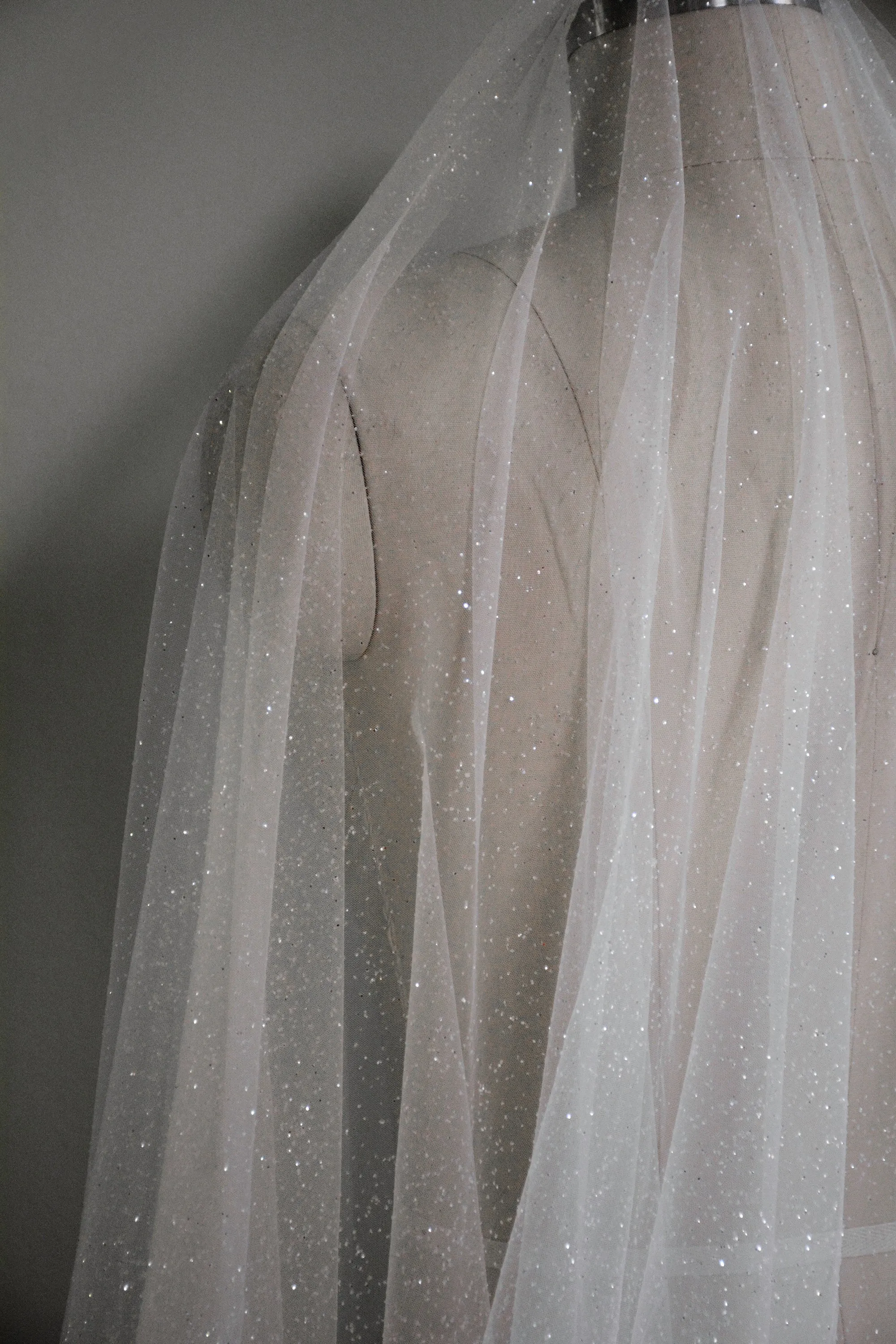 CAPELLA | Sparkling Wedding Veil with Blusher