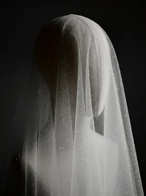 CAPELLA | Sparkling Wedding Veil with Blusher