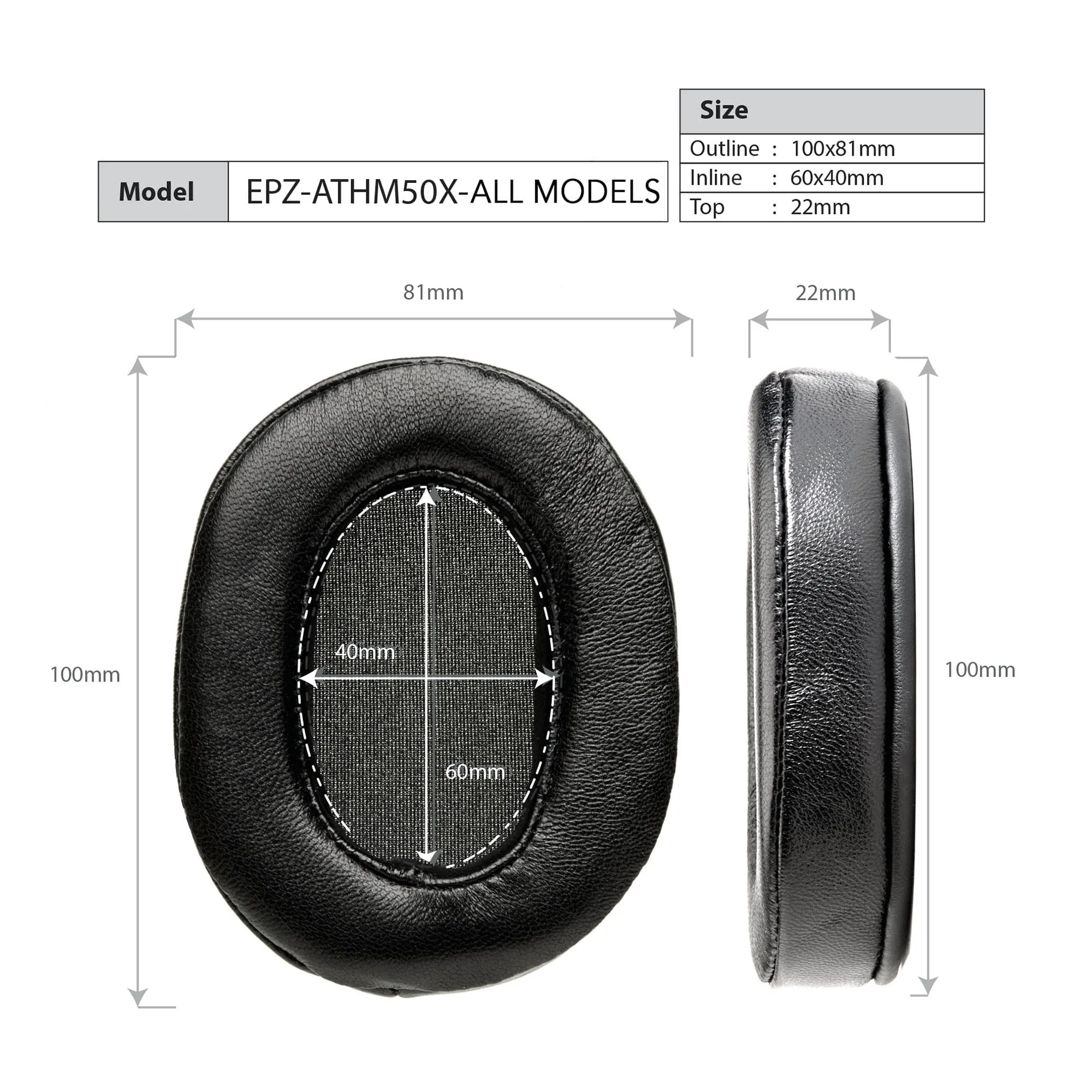 Dekoni Audio Elite Sheepskin Earpads for Audio-Technica ATH-M Series