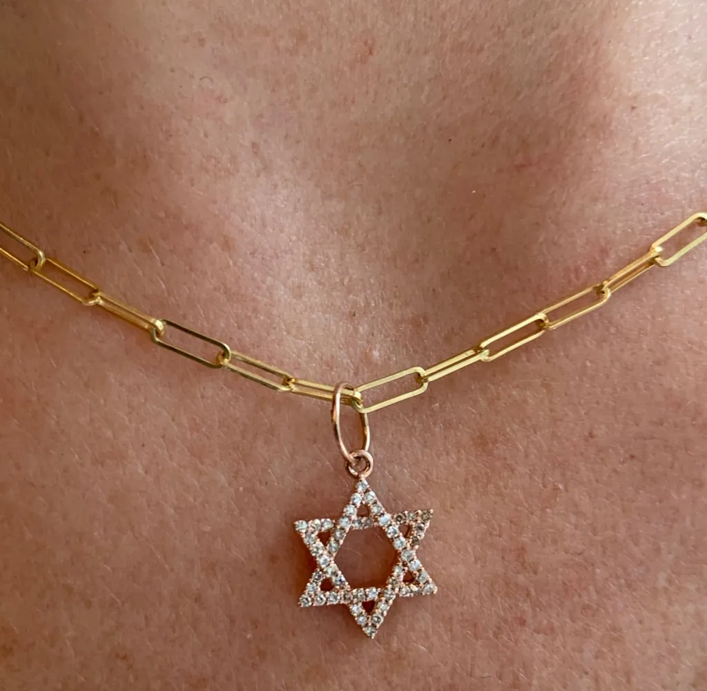 DIAMOND STAR OF DAVID CHARM