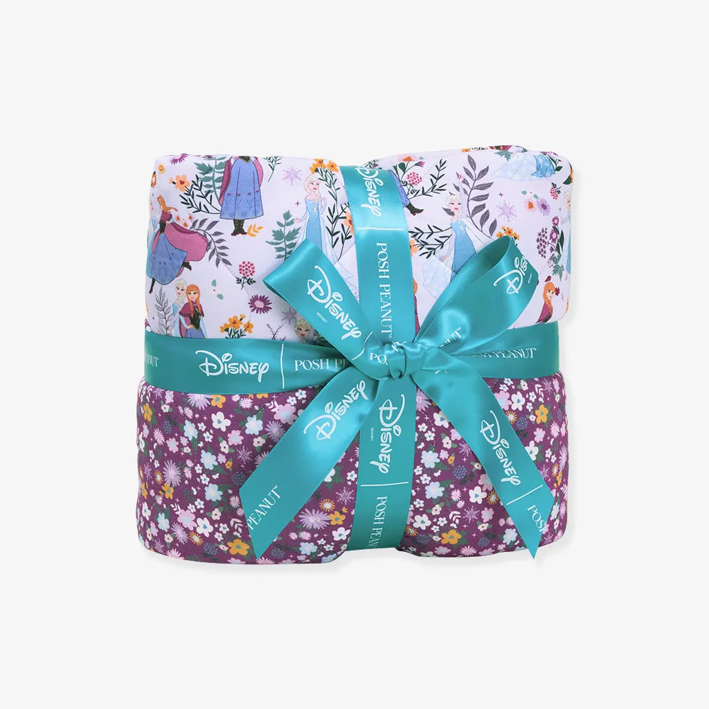 Disney Frozen Sisters & Sisters Floral Reversible Quilted Patoo® Blanket