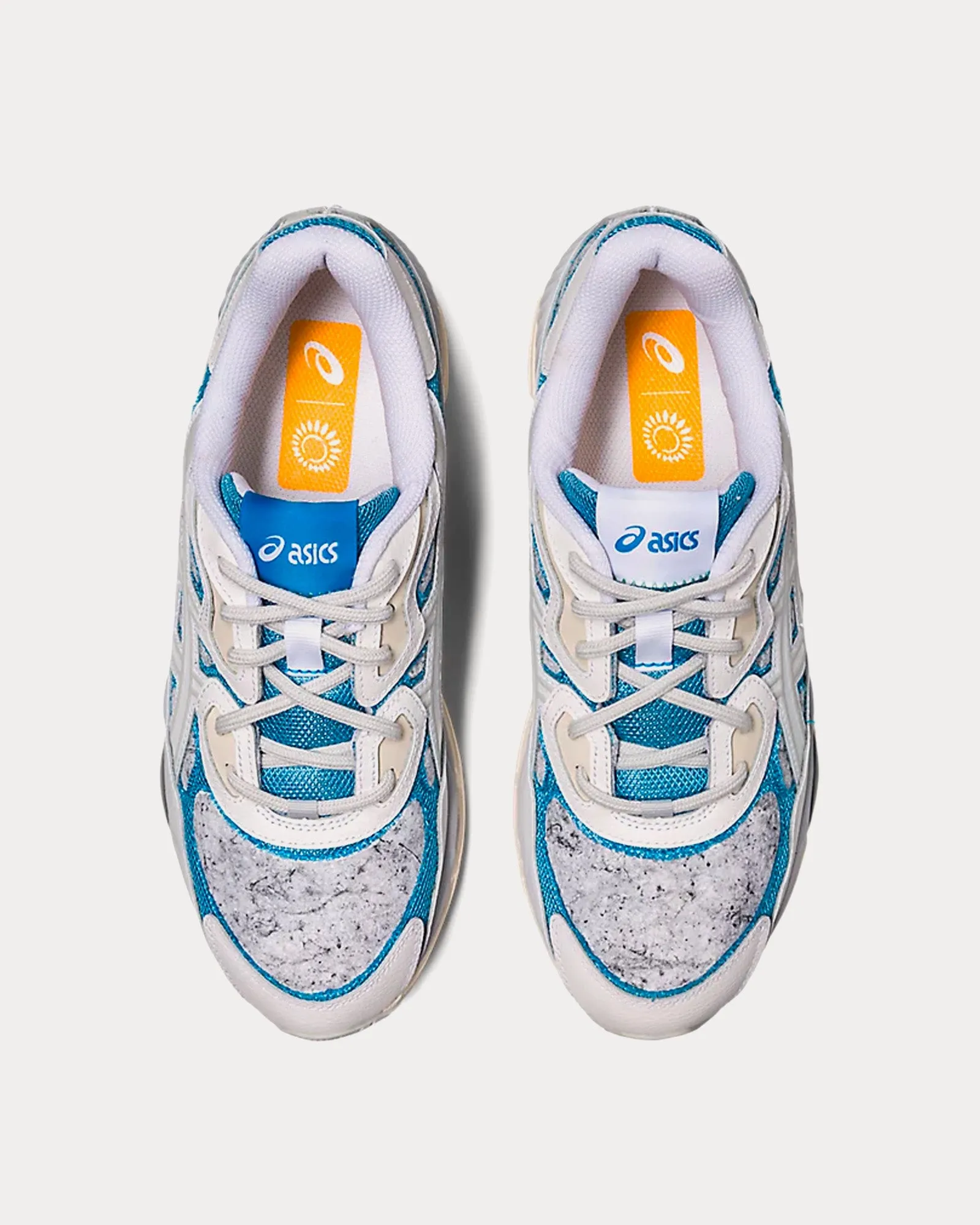 Gel-NYC White / Dolphin Blue Low Top Sneakers