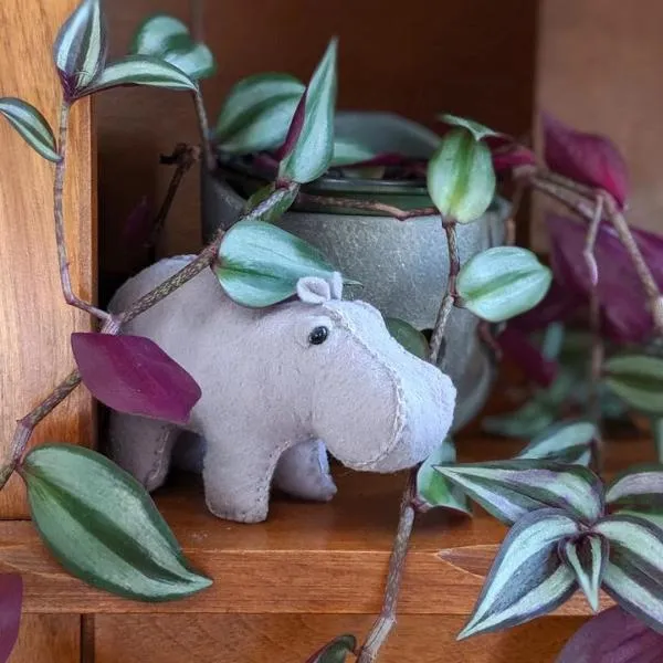 Hand Stitched House Hippo DIY Kit