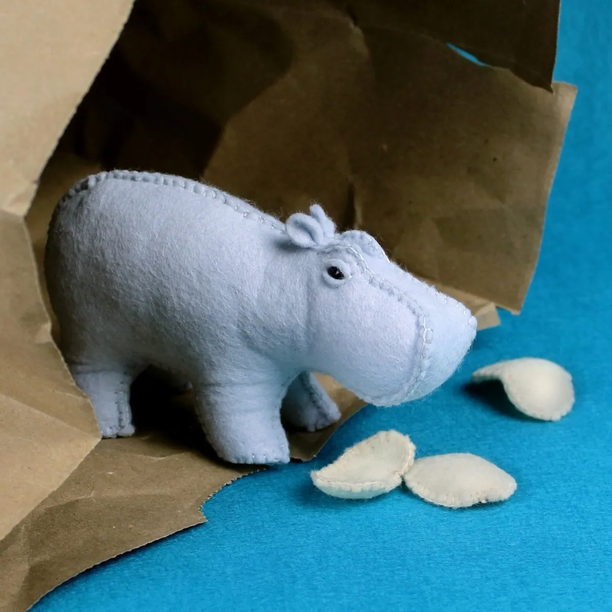 Hand Stitched House Hippo DIY Kit