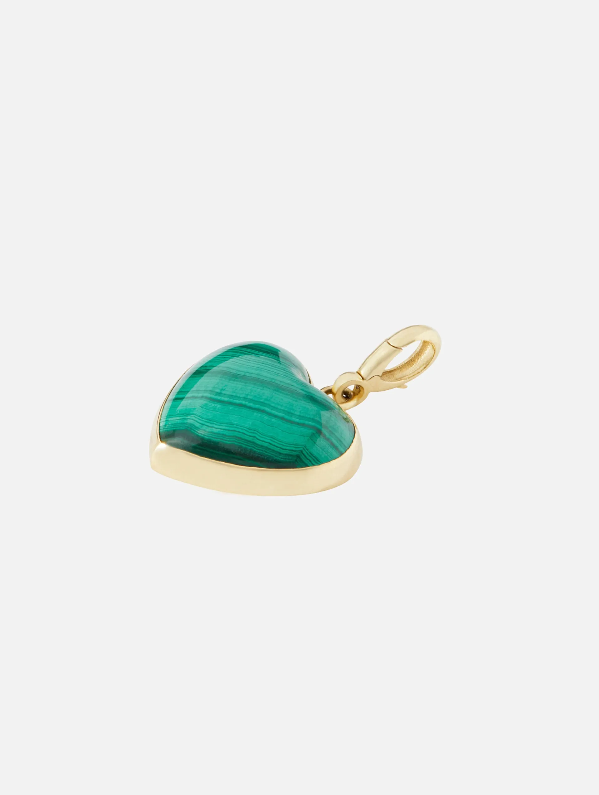 Malachite Heart Charm