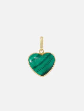 Malachite Heart Charm