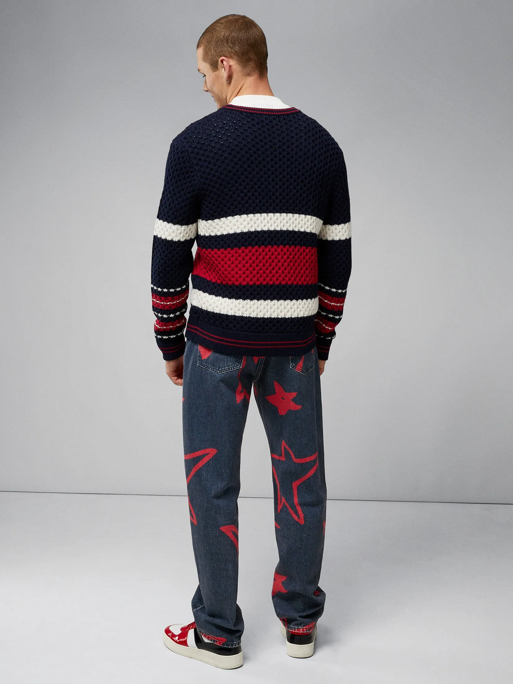 Orion Color Block Crew Neck / JL Navy