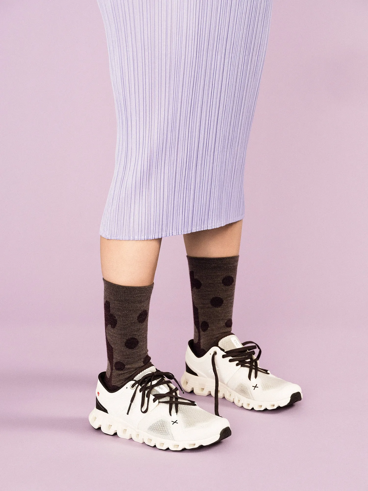 Polka Dot Wool Sporty Crew