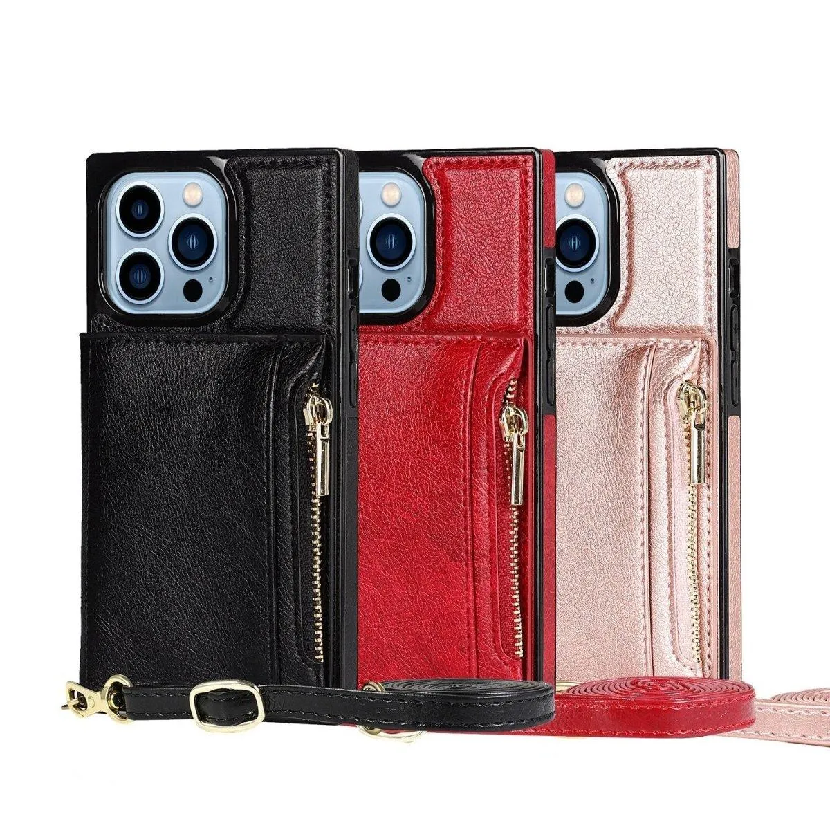 Regno Leather Zipper Wallet iPhone Case with Card Holder