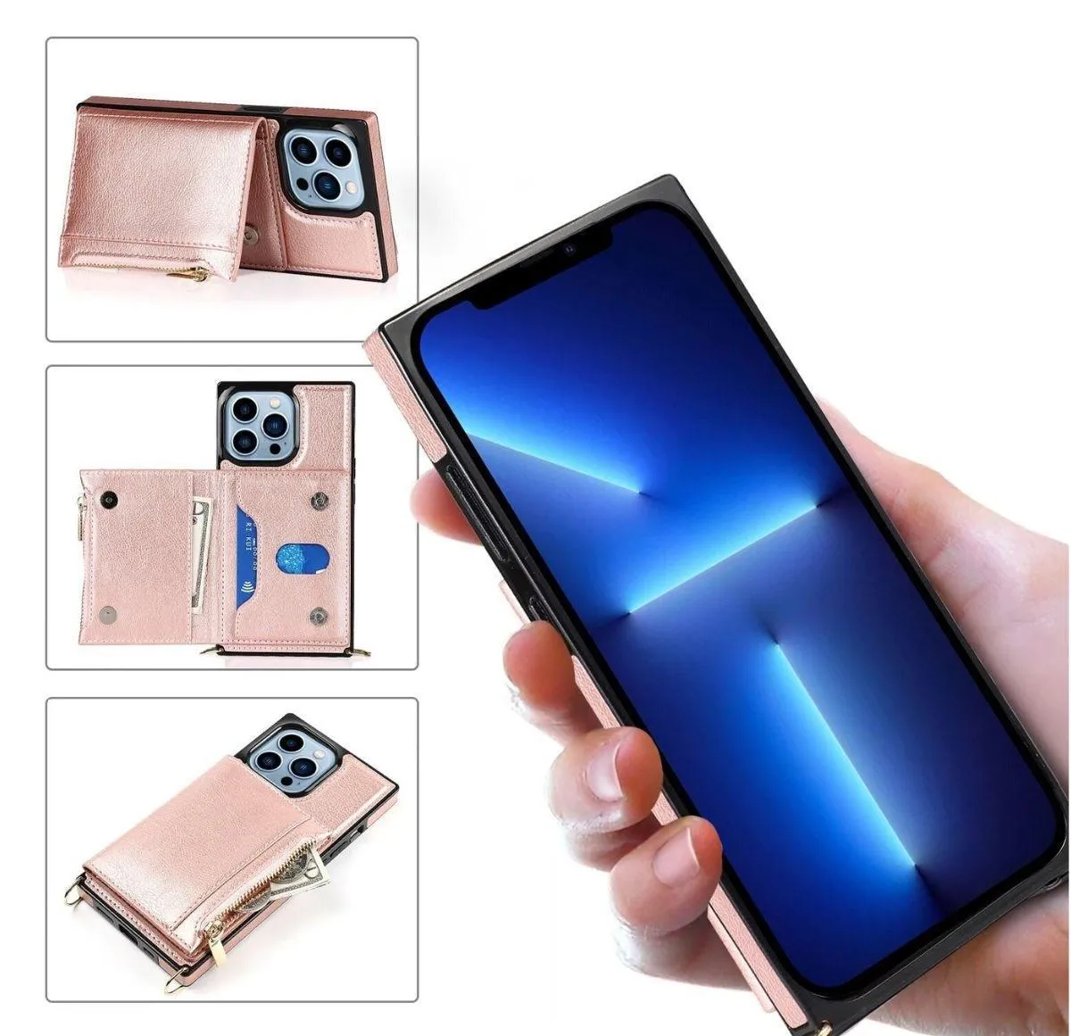 Regno Leather Zipper Wallet iPhone Case with Card Holder