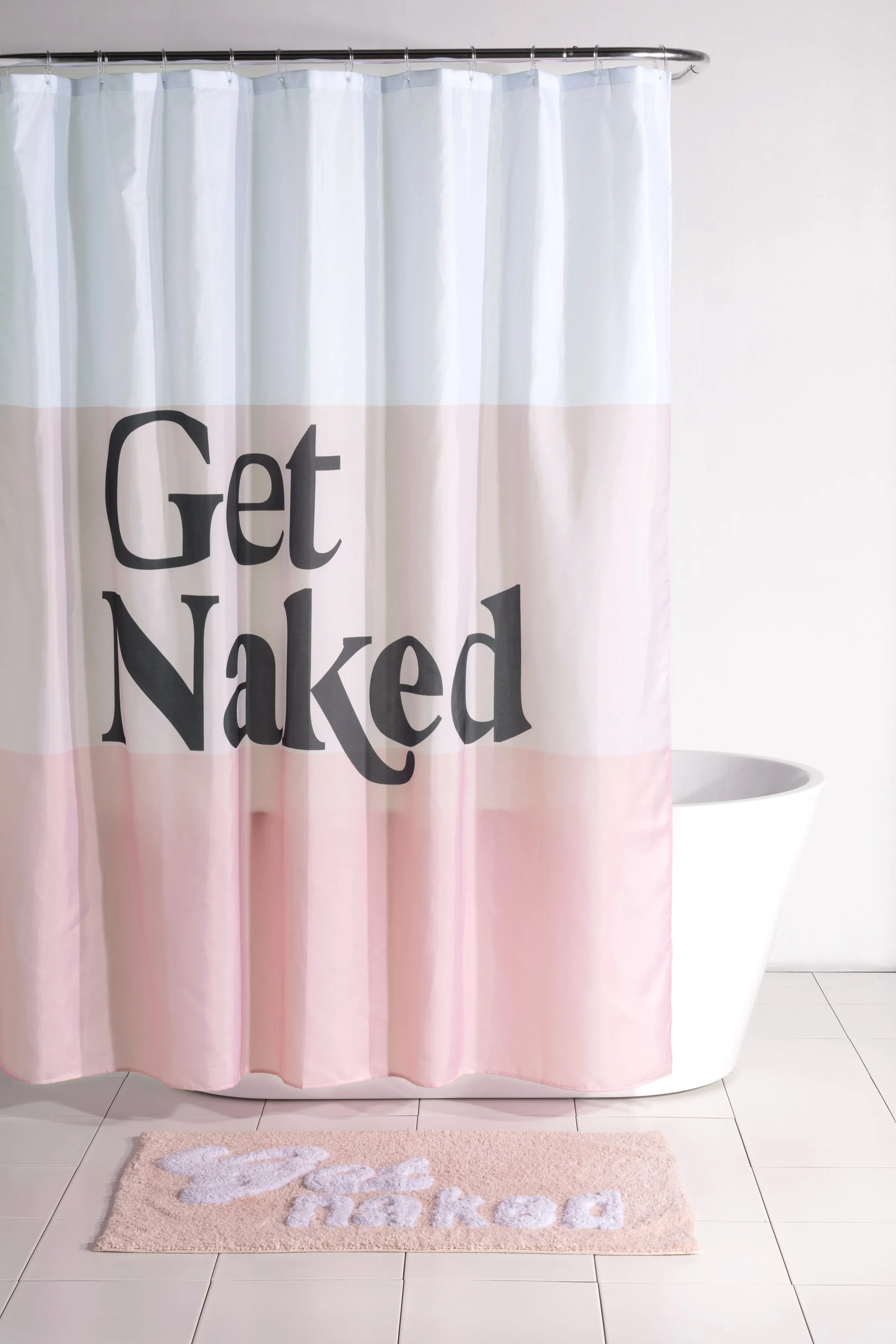 Shiraleah "Get Naked" Shower Curtain, Blush - FINAL SALE ONLY