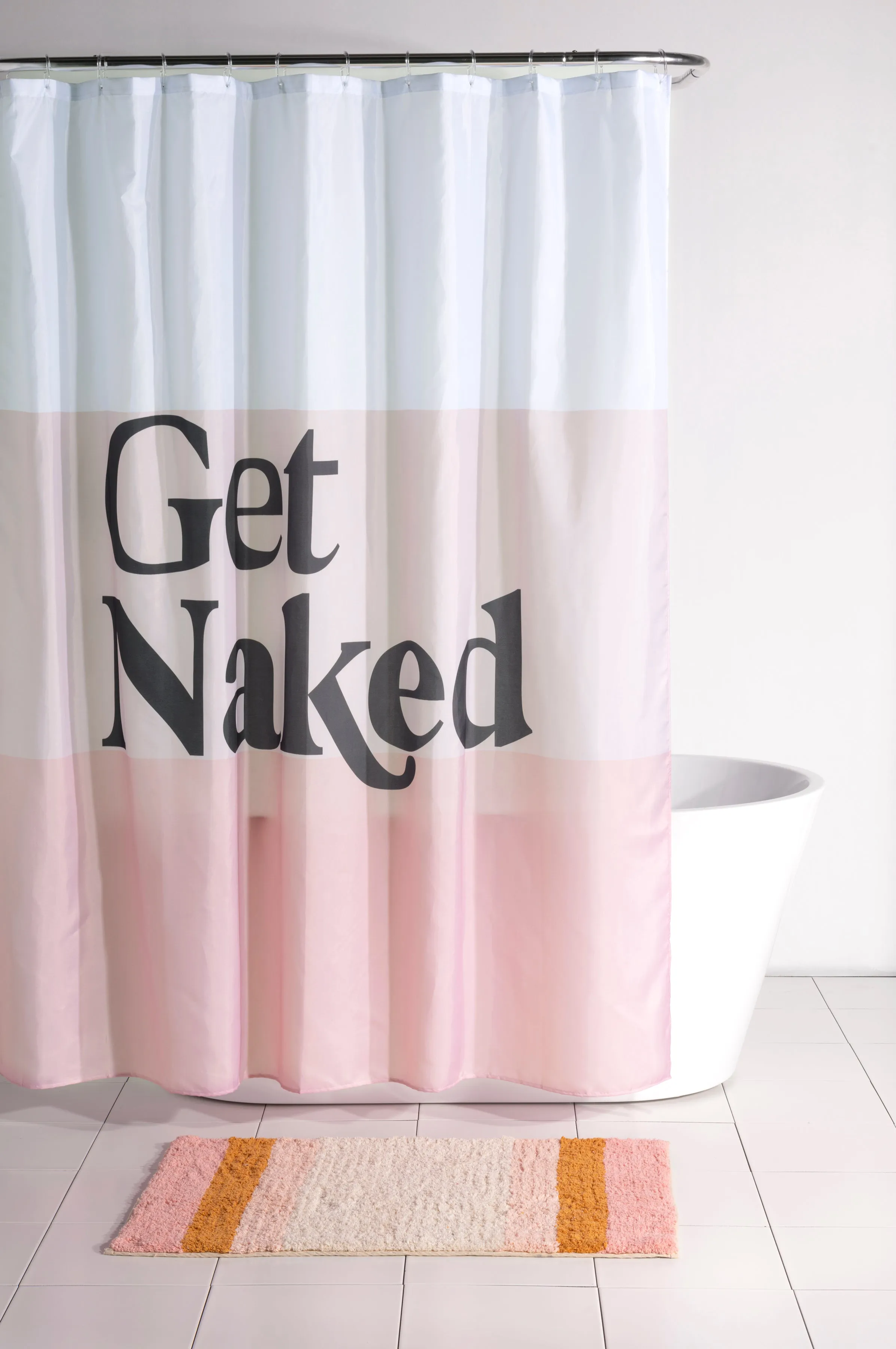 Shiraleah "Get Naked" Shower Curtain, Blush - FINAL SALE ONLY