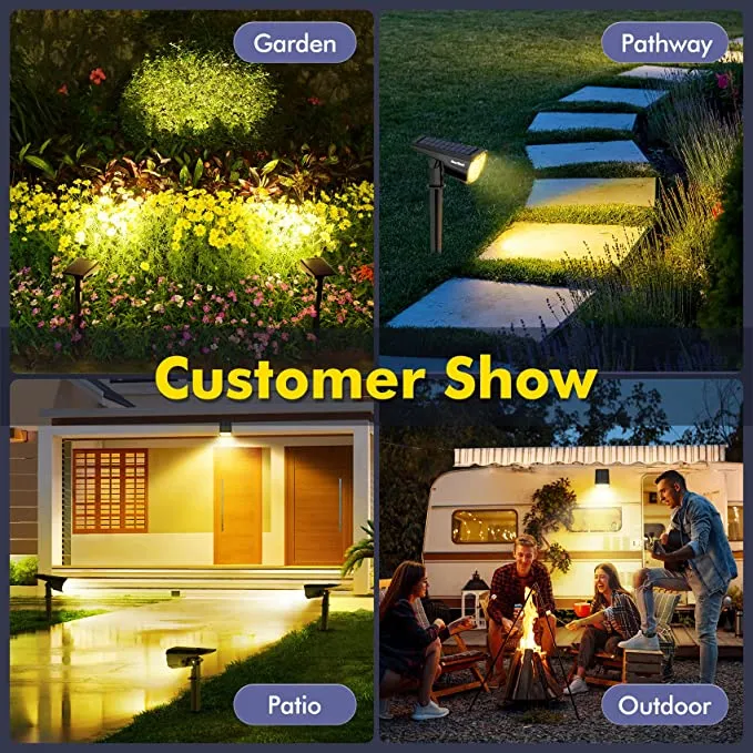 Solar Landscape Spotlights, LED Solar Garden Lights