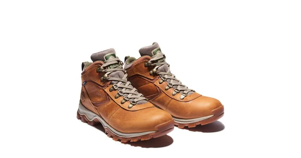 Timberland Men's Mt. Maddsen Waterproof Mid Hiking Boot Light Brown Full-Grain (TB0A1J1N230)