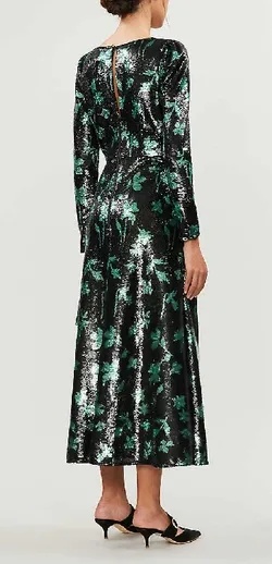 Twist Leaf Sequin Dress