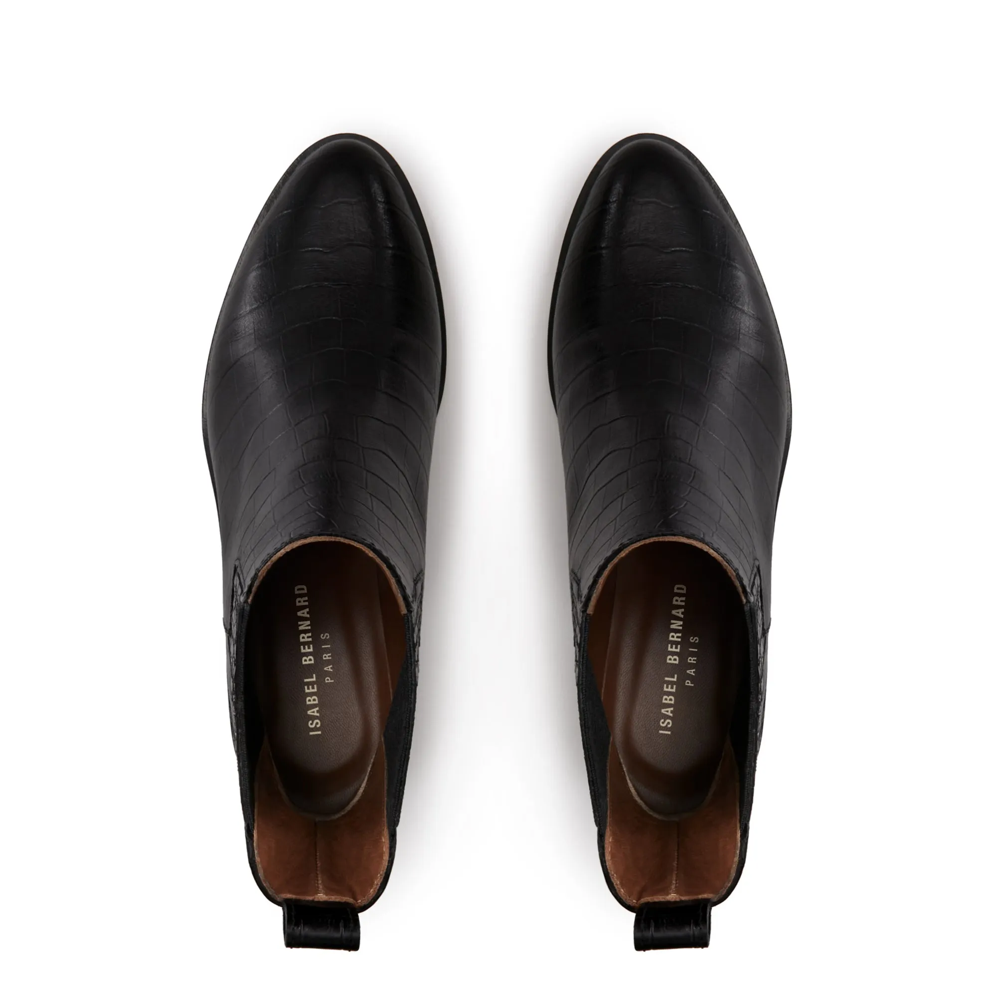 Vendôme Chey croco black calfskin leather chelsea boots