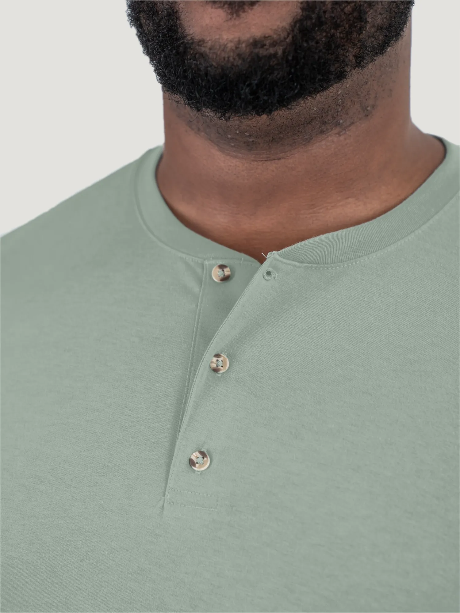 Vintage Green Short Sleeve Henley