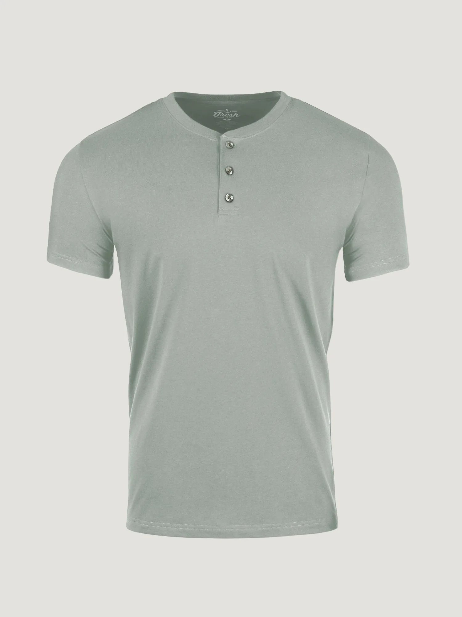 Vintage Green Short Sleeve Henley