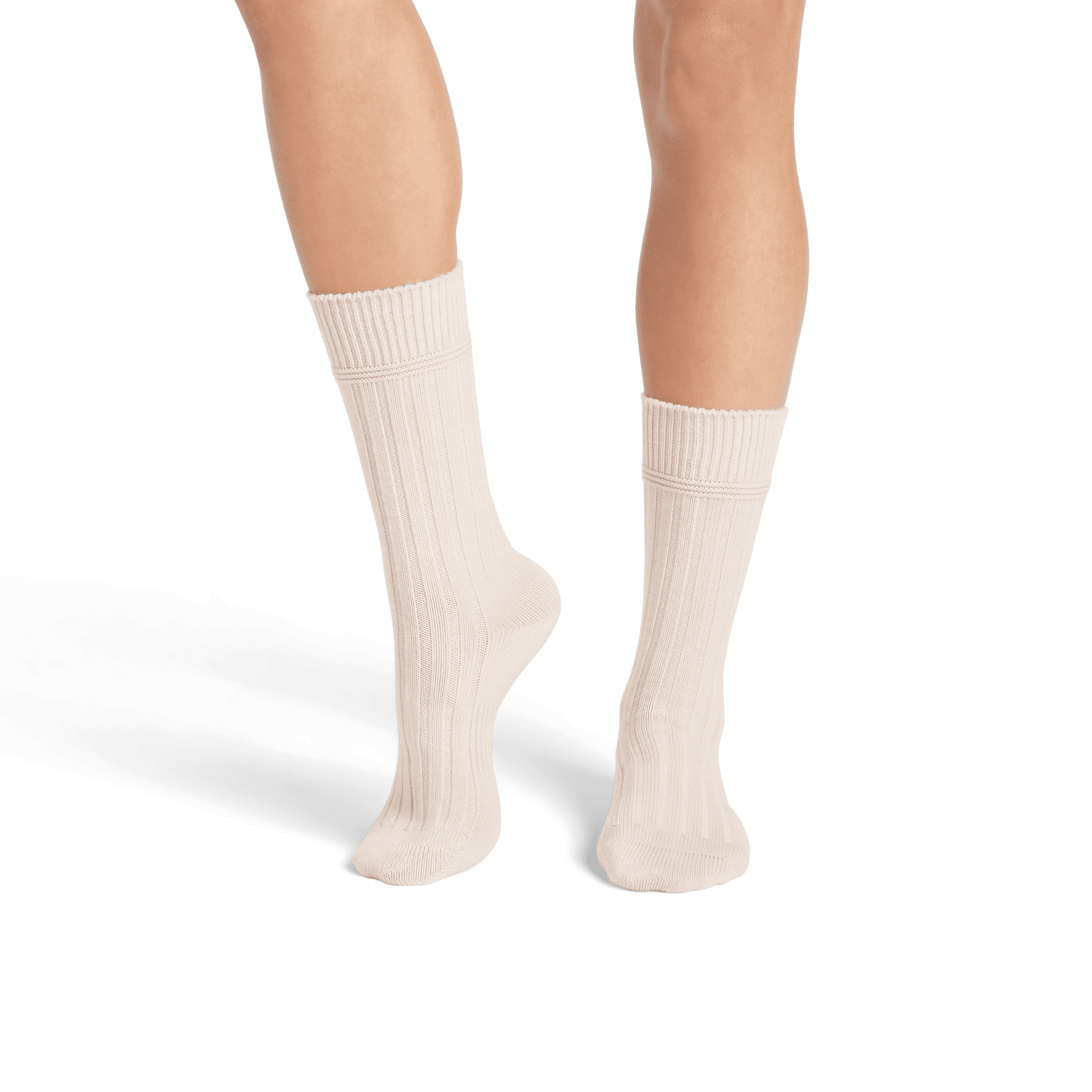 Women's Merino Cashmere Blend Rib Calf Socks