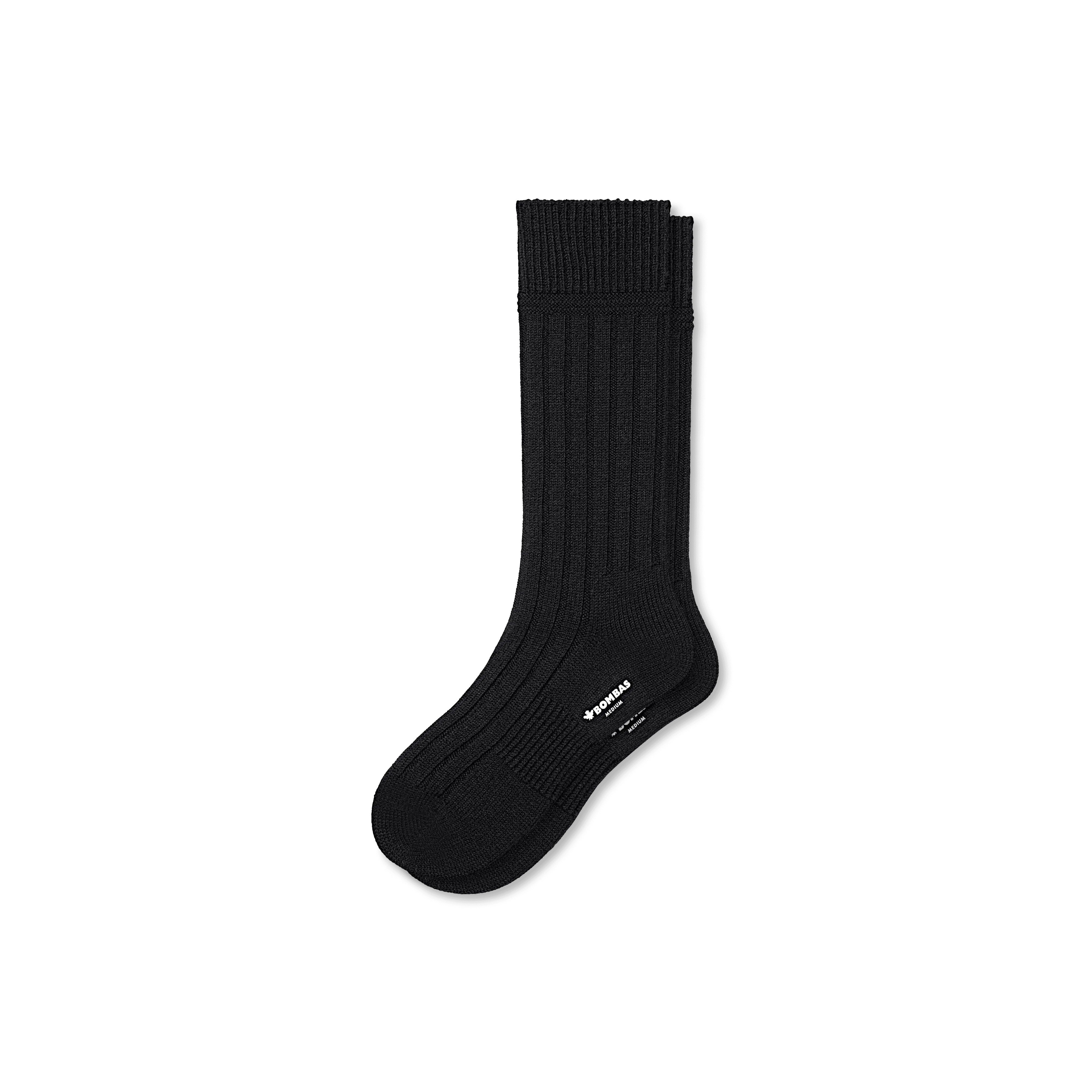 Women's Merino Cashmere Blend Rib Calf Socks