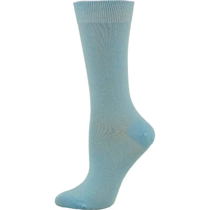 Women's Solid Color Bamboo Crew Socks - 3 Pair Packs