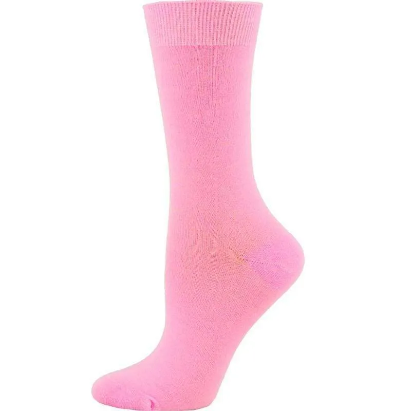 Women's Solid Color Bamboo Crew Socks - 3 Pair Packs